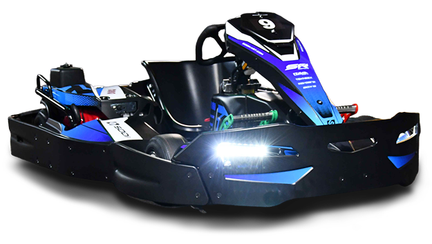 kartbahn rennkart blau 1